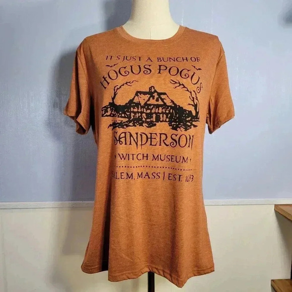 Its Just A Bunch Of Hocus Pocus Medium Burnt Orange | Rust Short Sleeve Tee - Picture 1 of 11